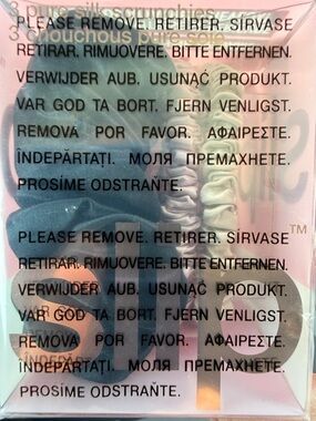 NWT Silk Scrunchie Set - Black, Blush, Beige